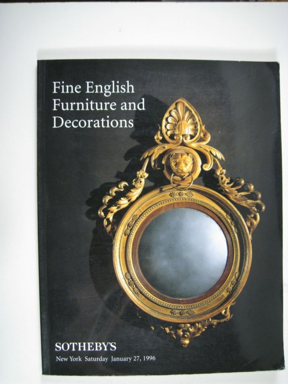Fine English Furniture Decorations Sothebys Catalog 1996 Auction New York